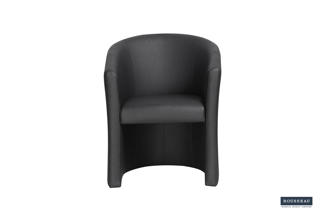 Fauteuil Charlie similicuir Noir