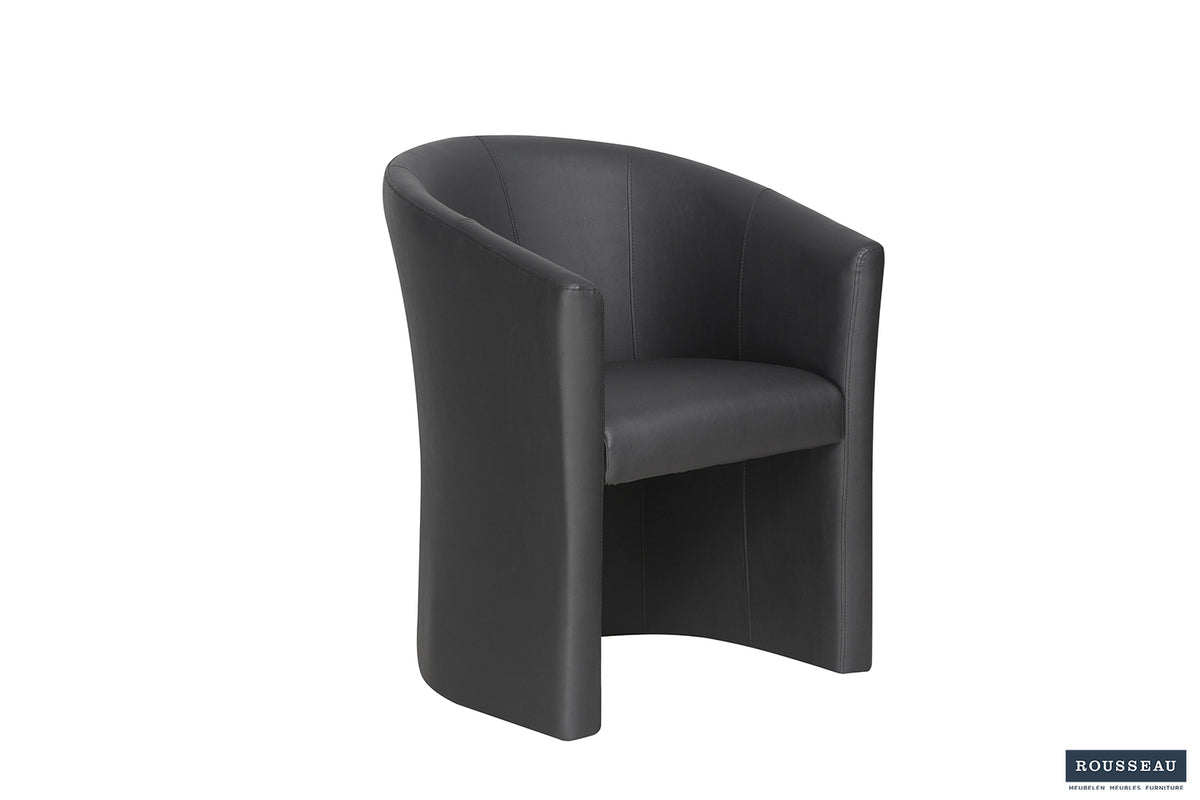 Fauteuil Charlie similicuir Noir