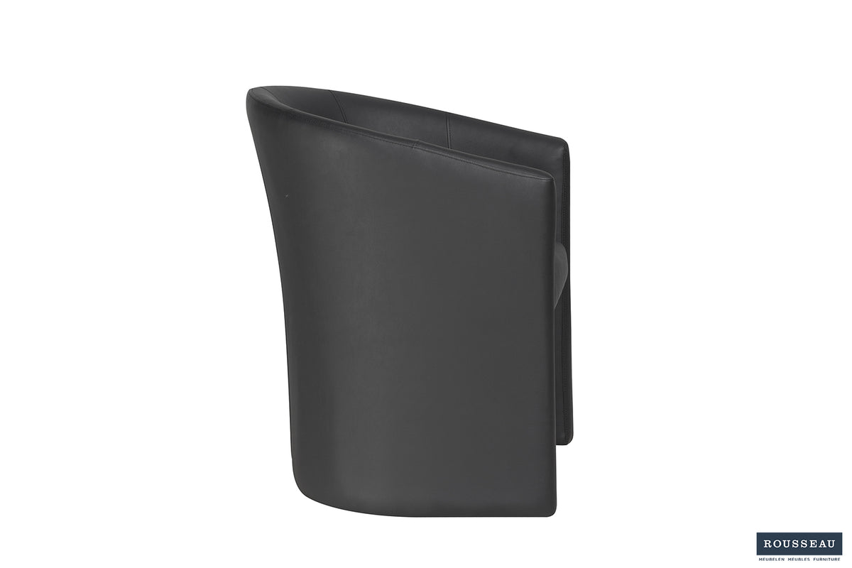 Fauteuil Charlie similicuir Noir