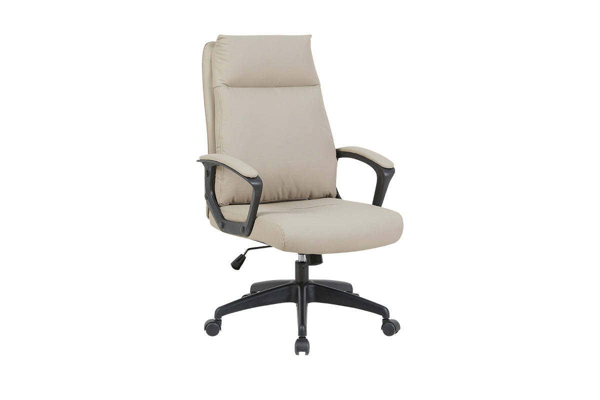 Chaise de bureau Samuel similicuir nylon Beige