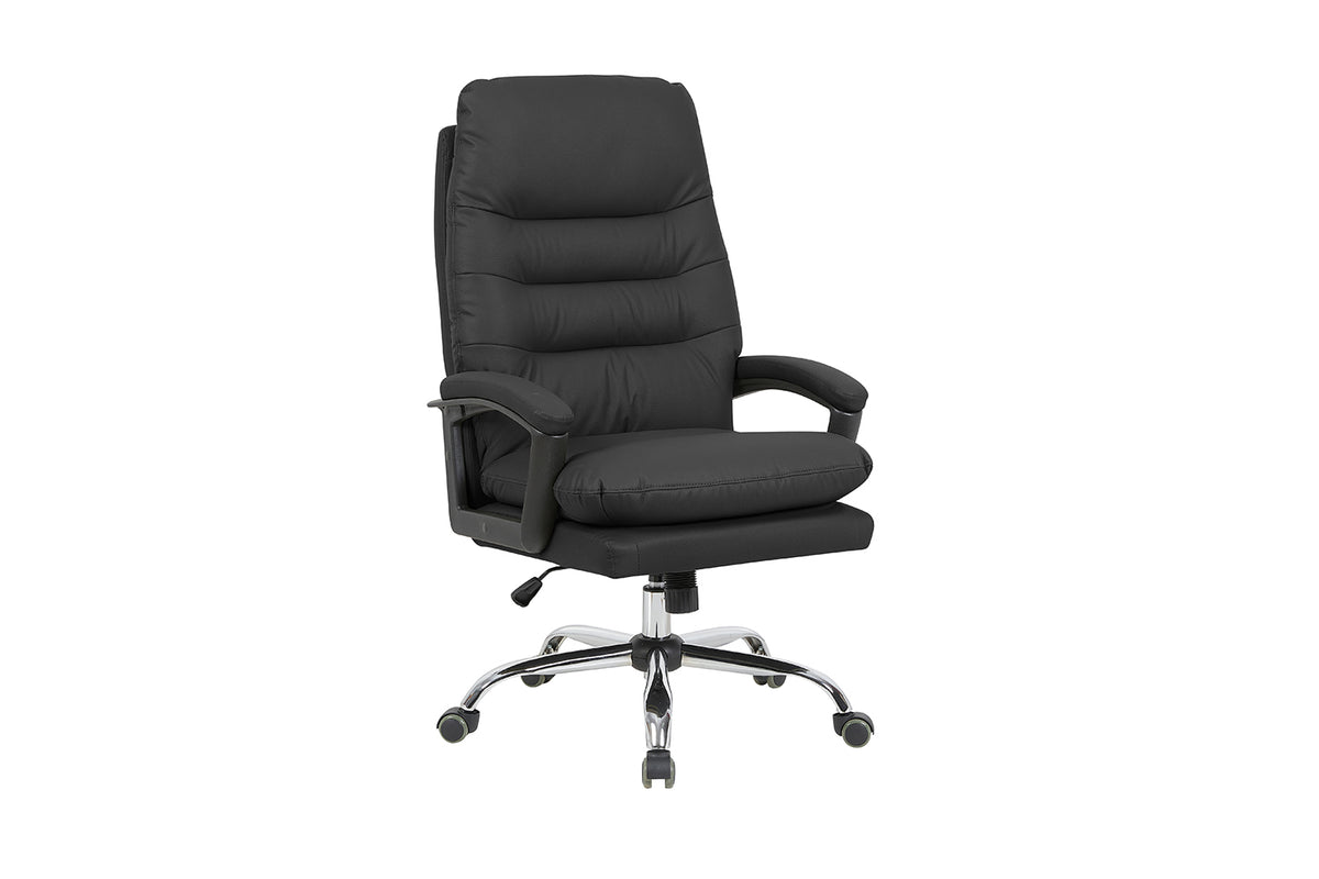 Chaise de bureau Daniel similicuir Noir