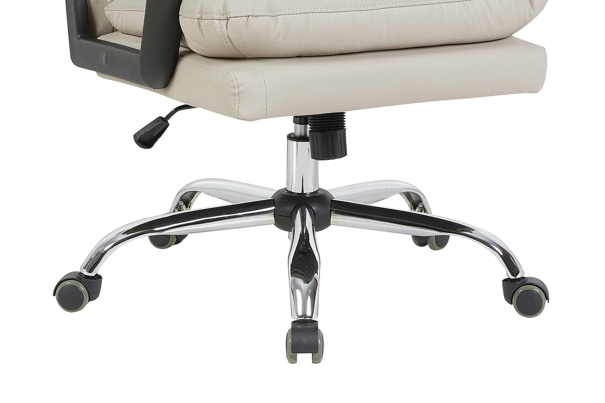 Chaise de bureau Daniel similicuir Beige