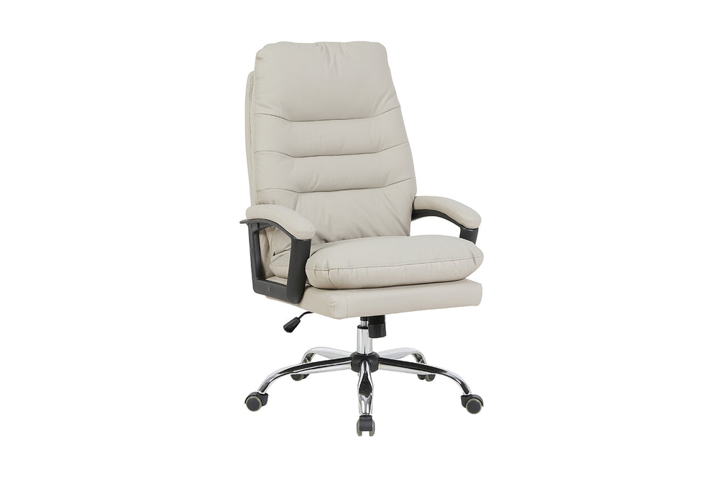 Chaise de bureau Daniel similicuir Beige