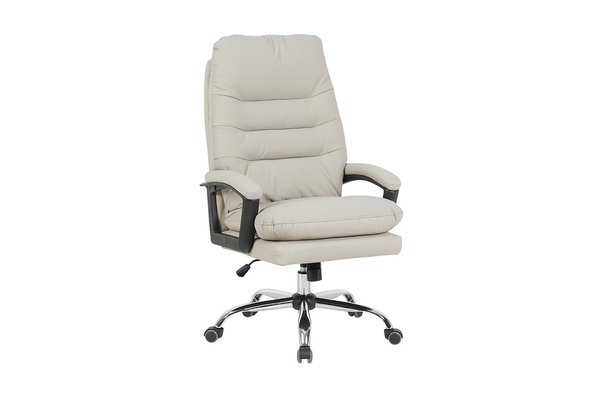 Chaise de bureau Daniel similicuir Beige