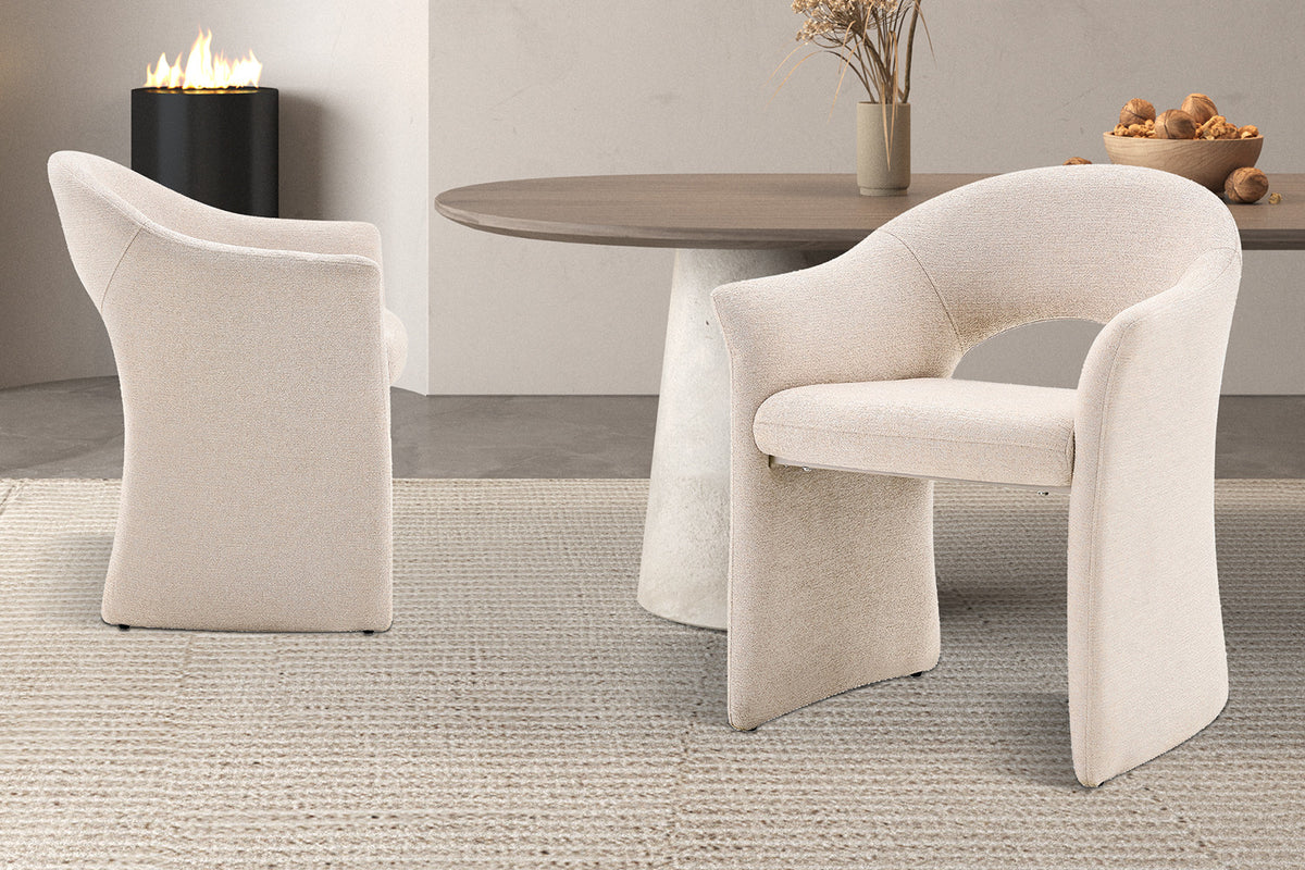 Chaise Charlotte Tissu Ote Focus-120 Beige - vue 2