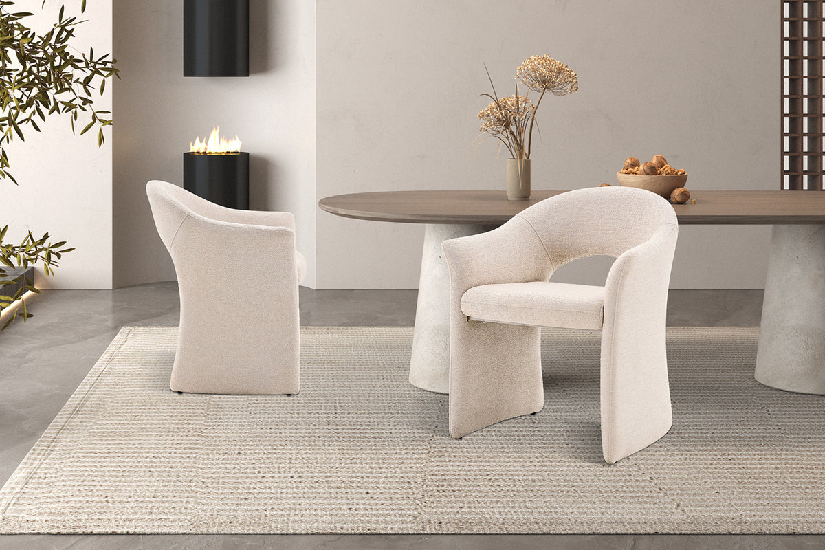 Chaise Charlotte Tissu Ote Focus-120 Beige - vue 3