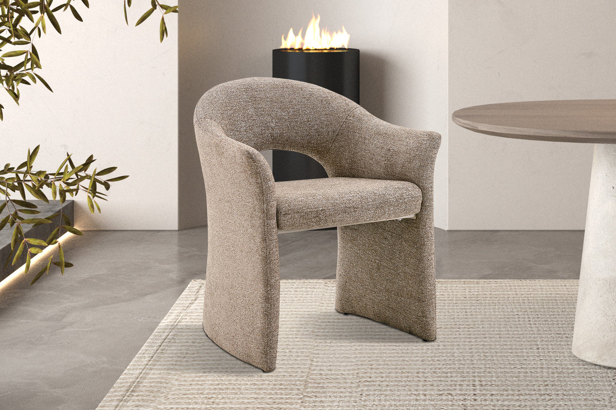 Chaise Charlotte Tissu Ote Focus-178 Poivre