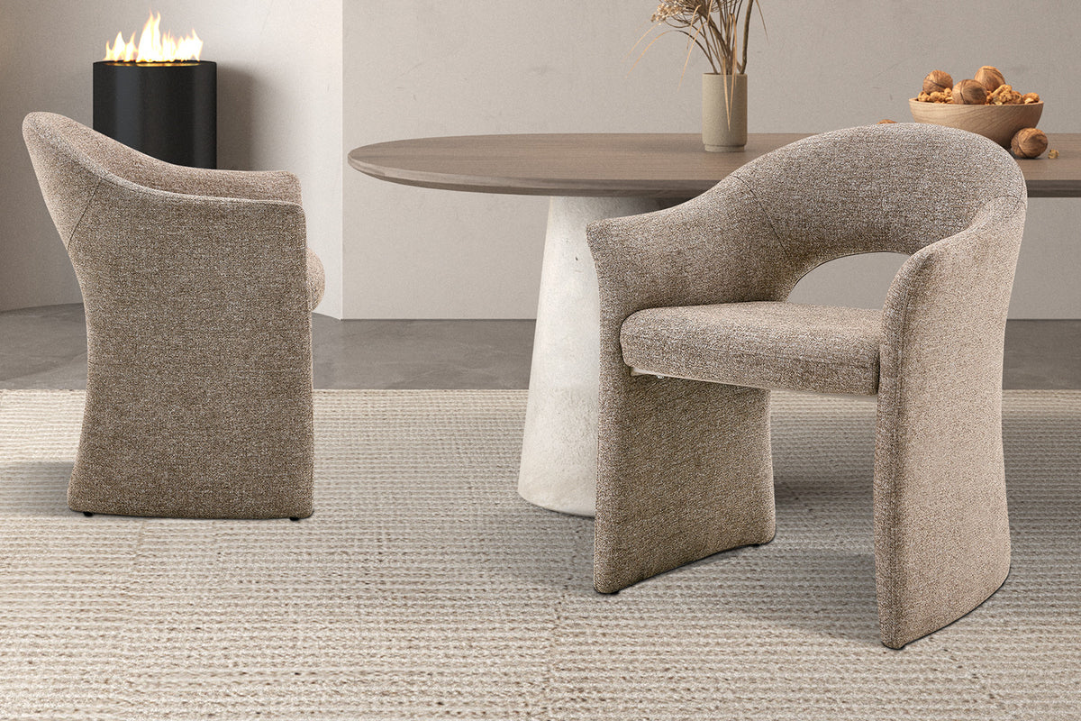 Chaise Charlotte Tissu Ote Focus-178 Poivre - vue 2