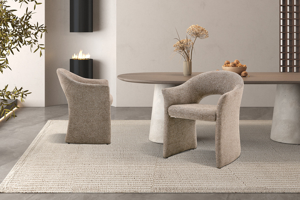 Chaise Charlotte Tissu Ote Focus-178 Poivre - vue 3