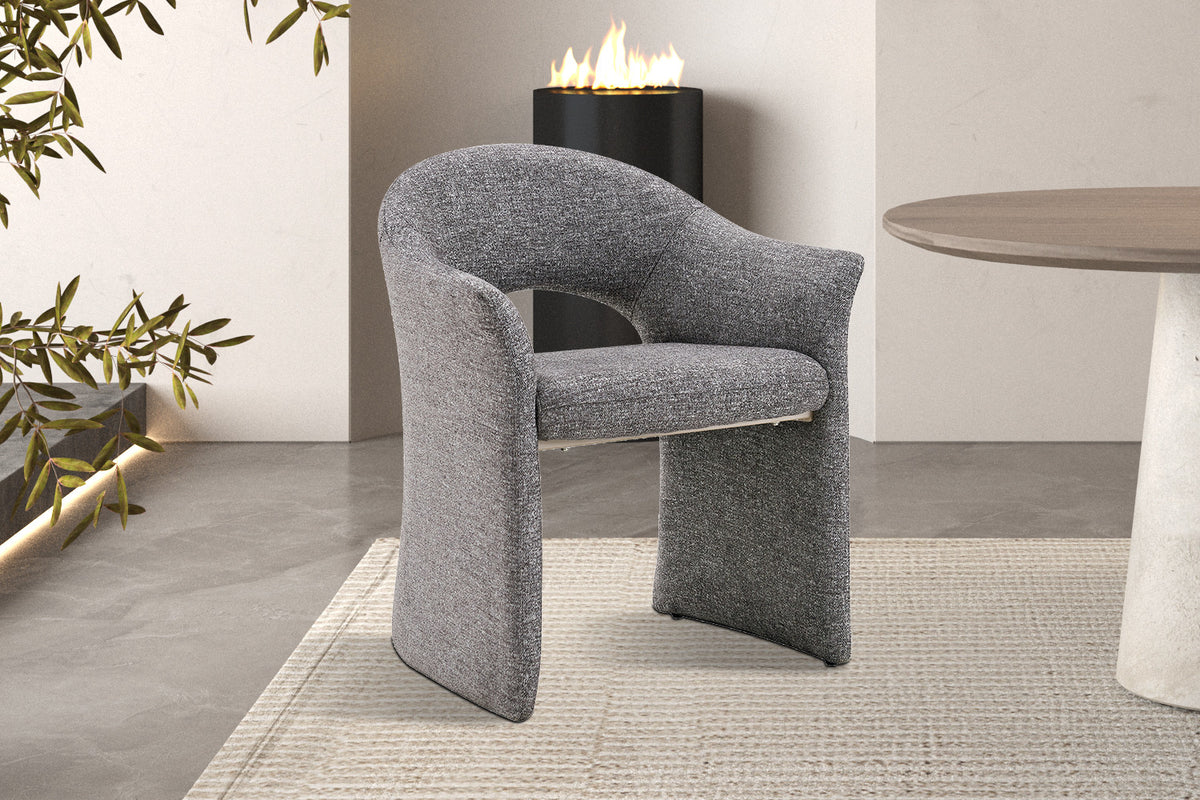 Chaise Charlotte Tissu Ote Focus-458 Gris