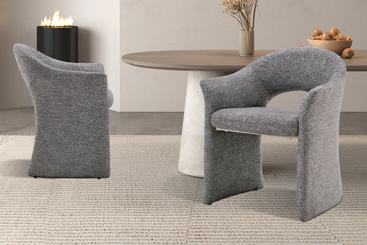 Chaise Charlotte Tissu Ote Focus-458 Gris - vue 2
