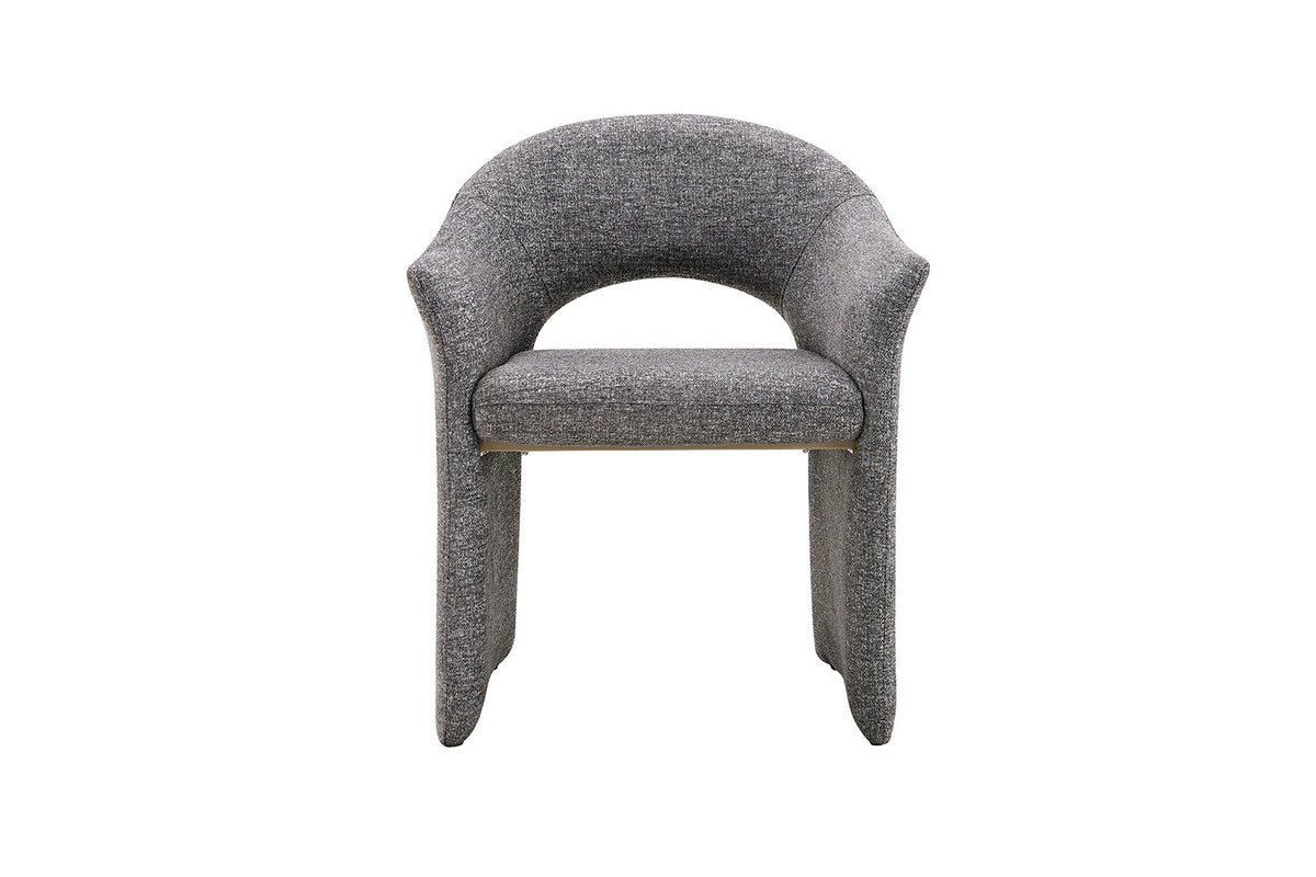 Chaise Charlotte Tissu Ote Focus-458 Gris - vue 4
