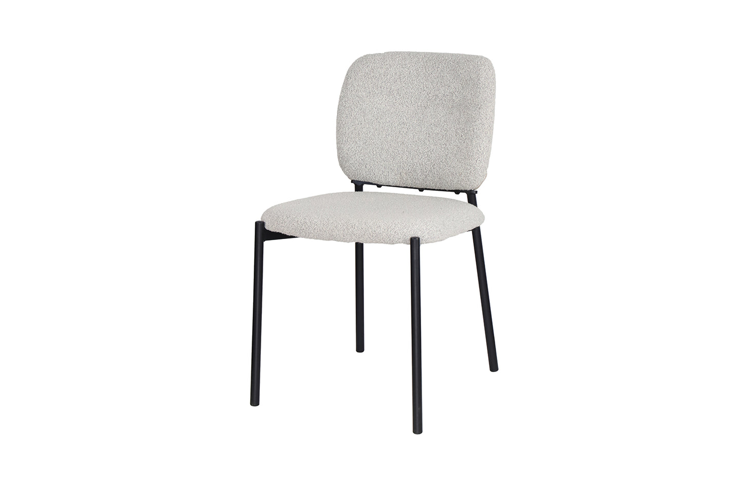 Chaise Sofia Structure en Métal Noir Tissu