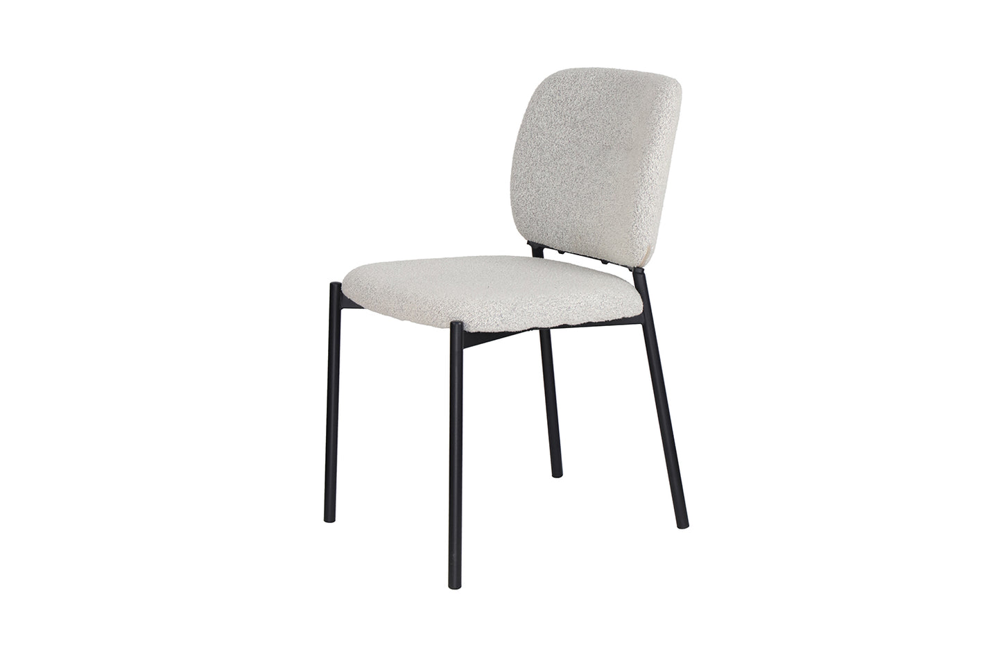 Chaise Sofia Structure en Métal Noir Tissu