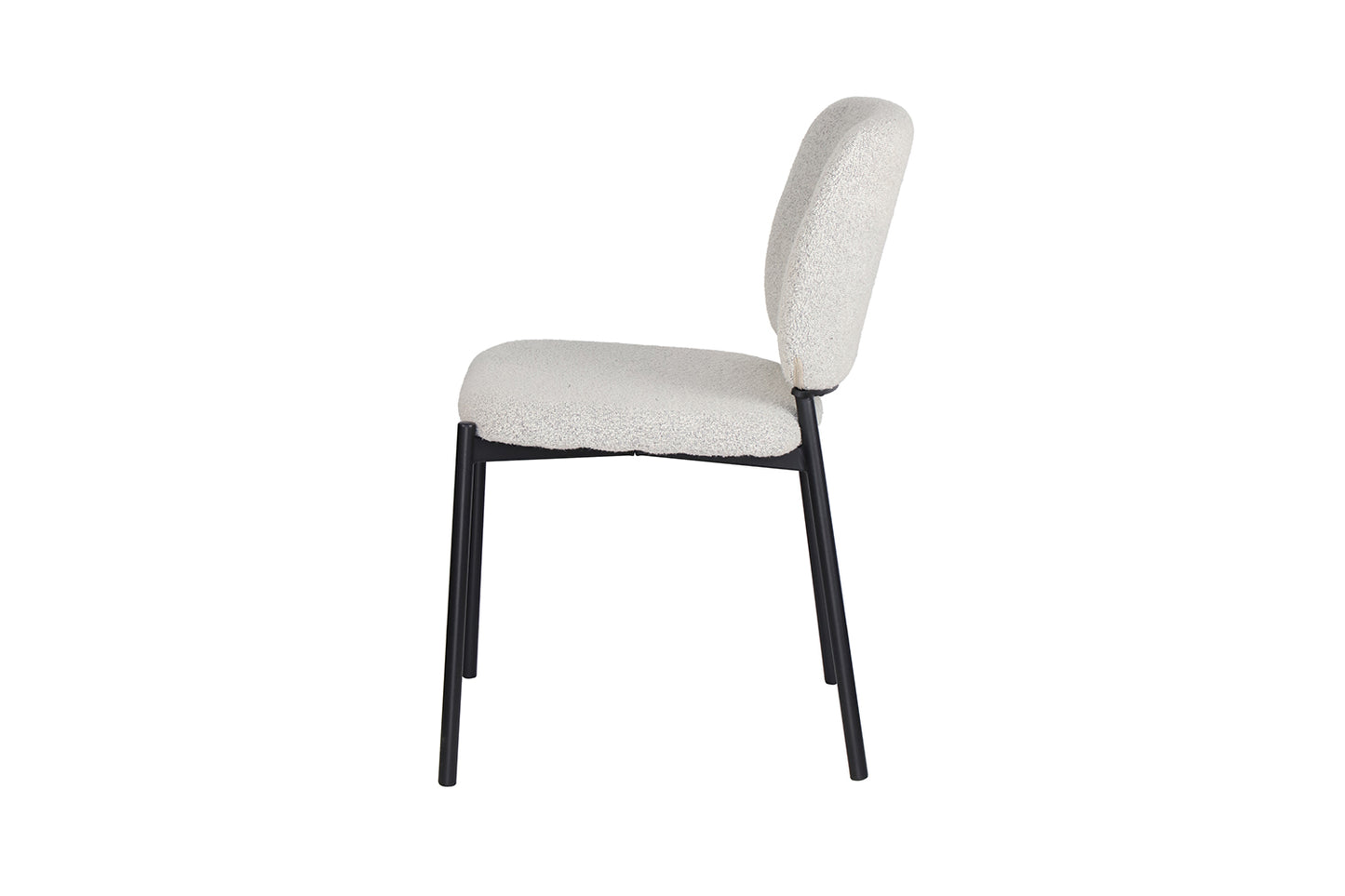 Chaise Sofia Structure en Métal Noir Tissu