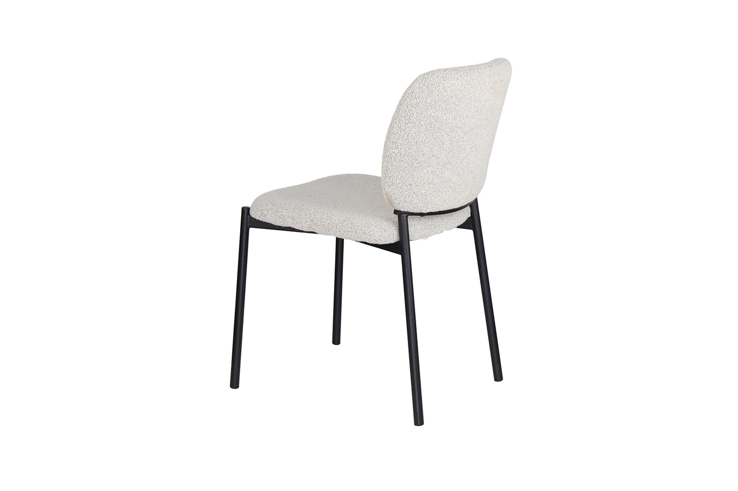 Chaise Sofia Structure en Métal Noir Tissu
