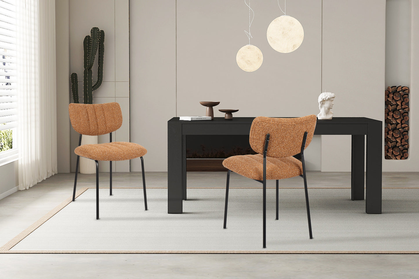 Lot de Chaises Antura Tissu Ote Orange