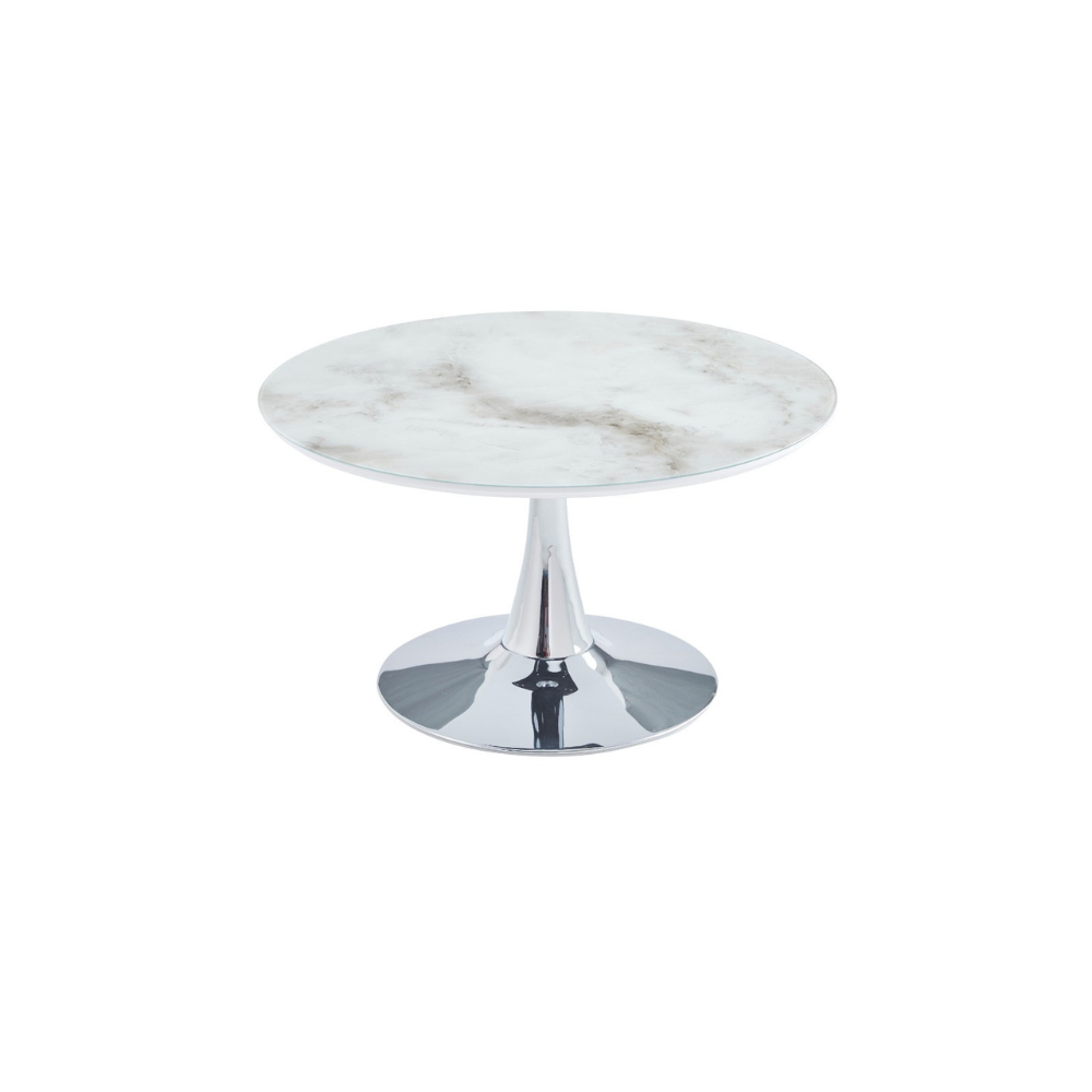 Table basse Rosa argent marbre