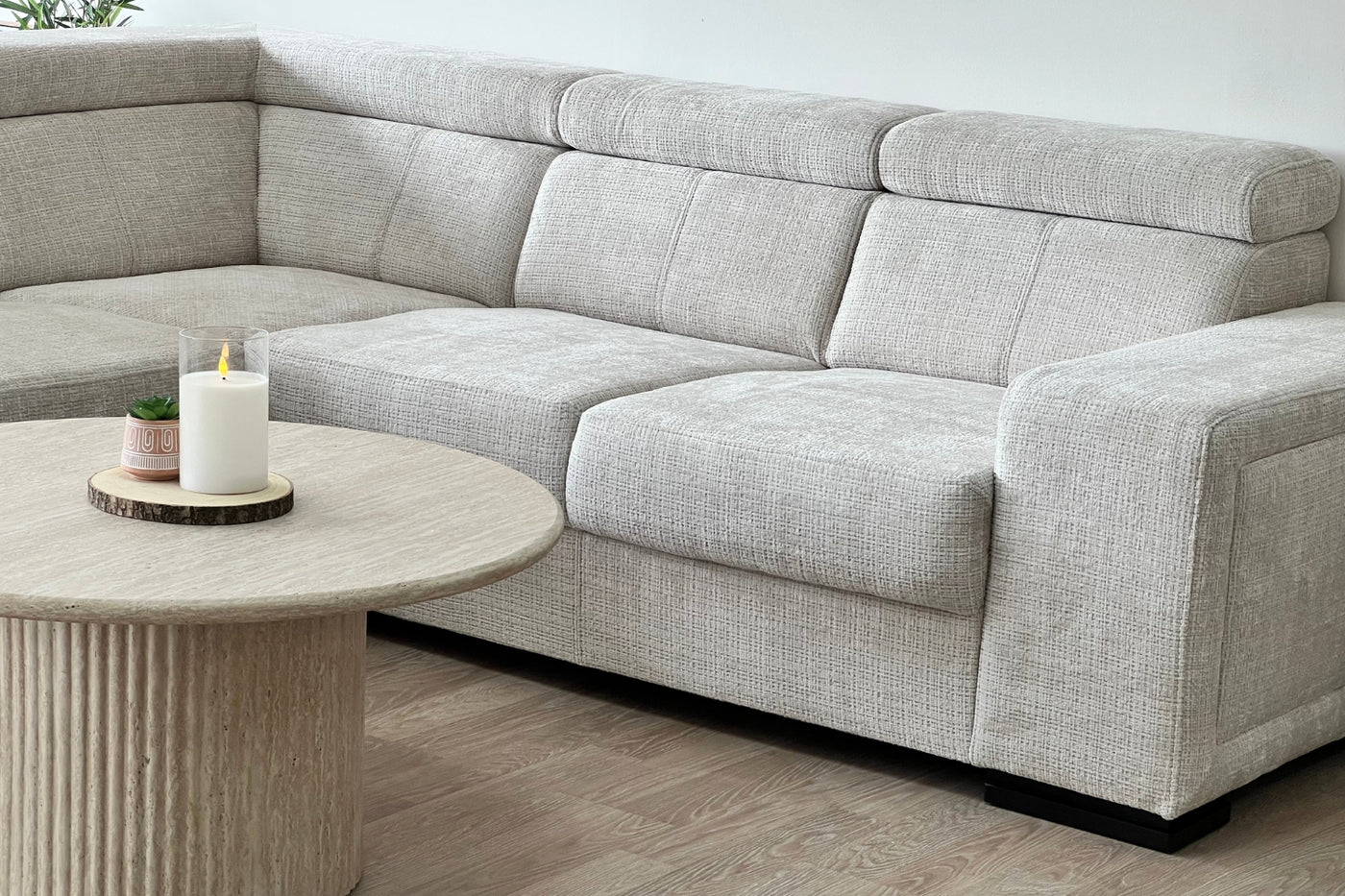 Canapé d'Angle Convertible Karola Marbella Beige