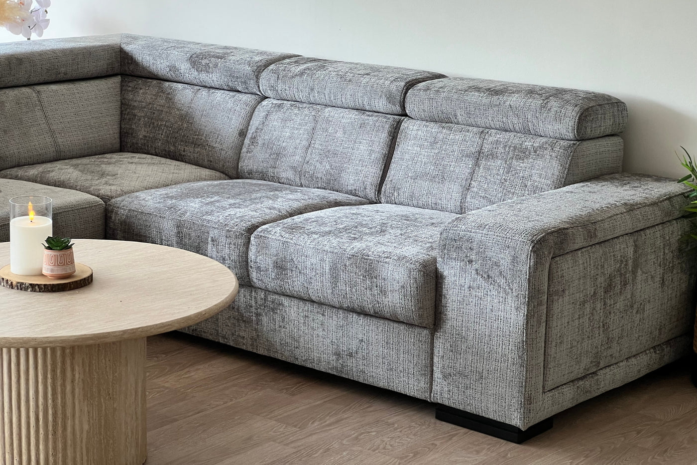 Canapé d'Angle Convertible Karola Marbella Beige