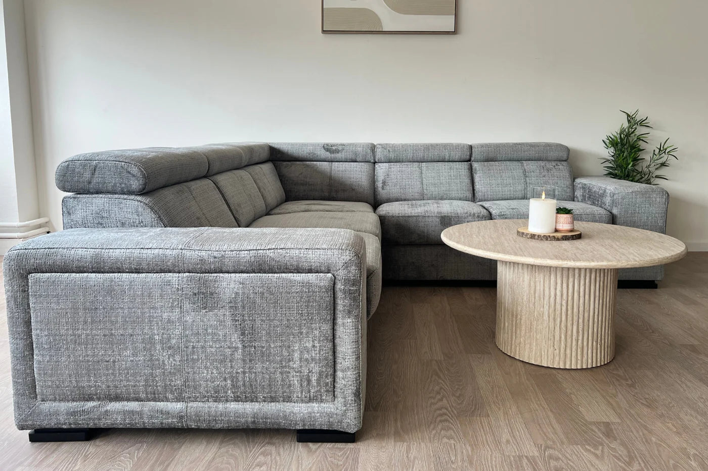 Canapé d'Angle Convertible Karola Marbella Beige