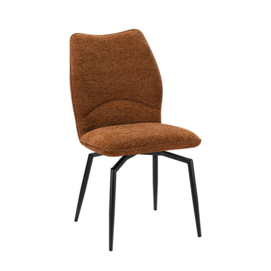 Chaise Strad – Pied Pivotant brun foncé | ARBA Home
