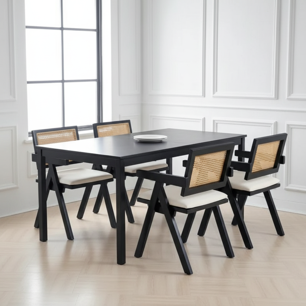 Lot de Chaises Rotina bois noir