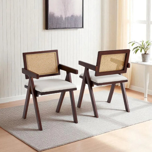 Lot de Chaises Rotina bois noyer