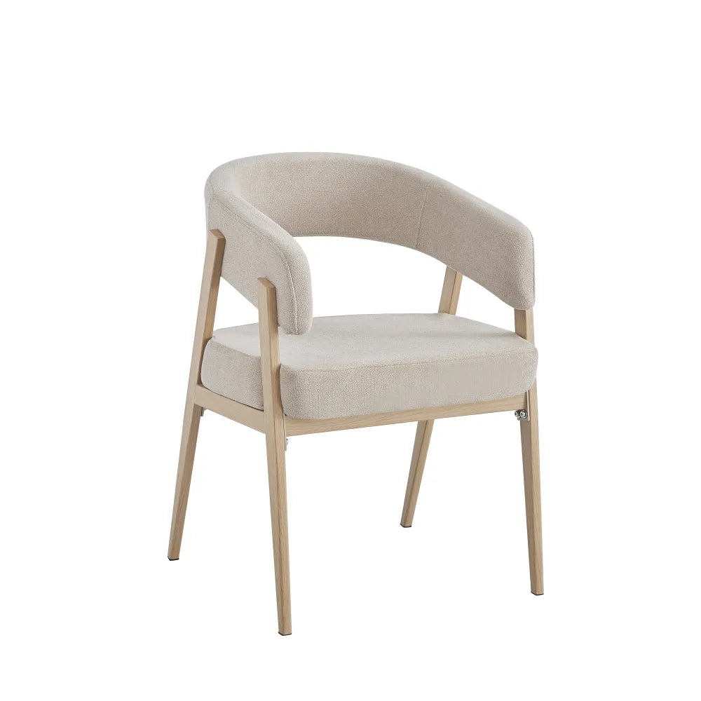 Chaise Alicia pieds Effet Chene Assises Grain moka