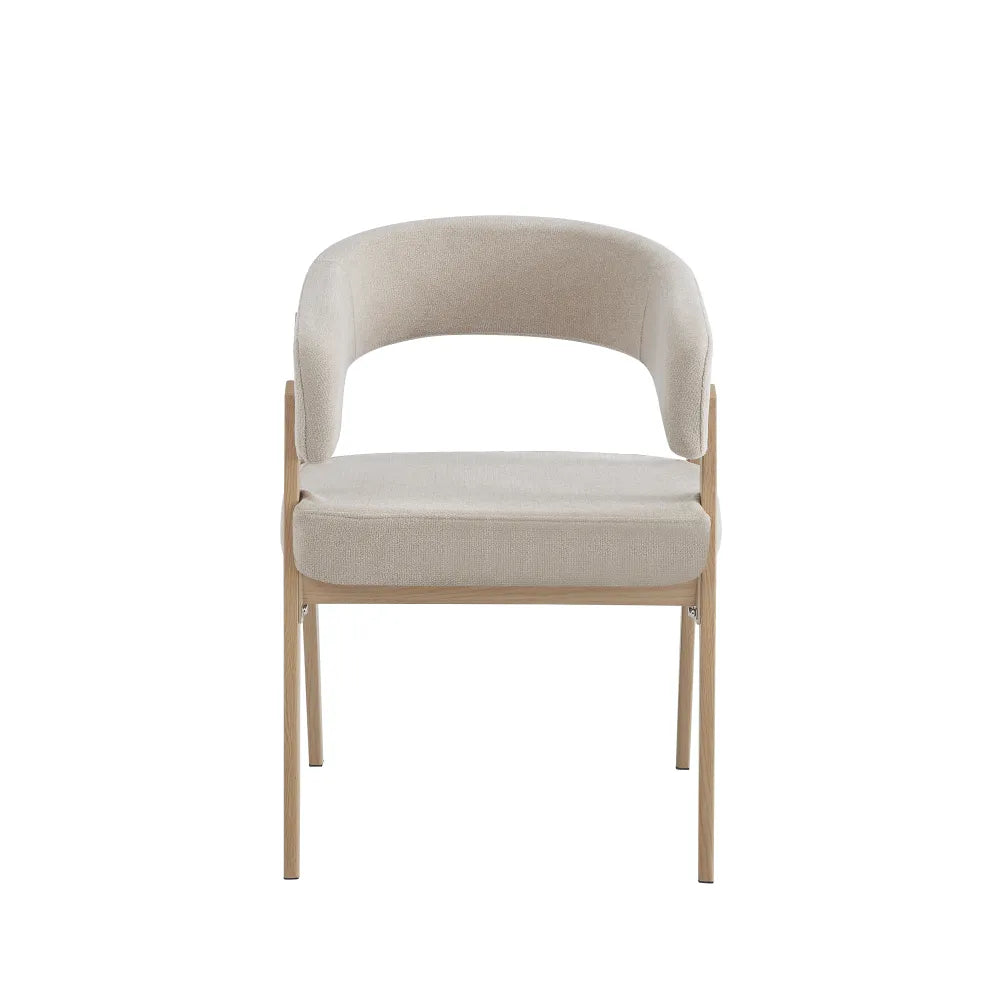 Chaise Alicia pieds Effet Chene Assises Grain moka
