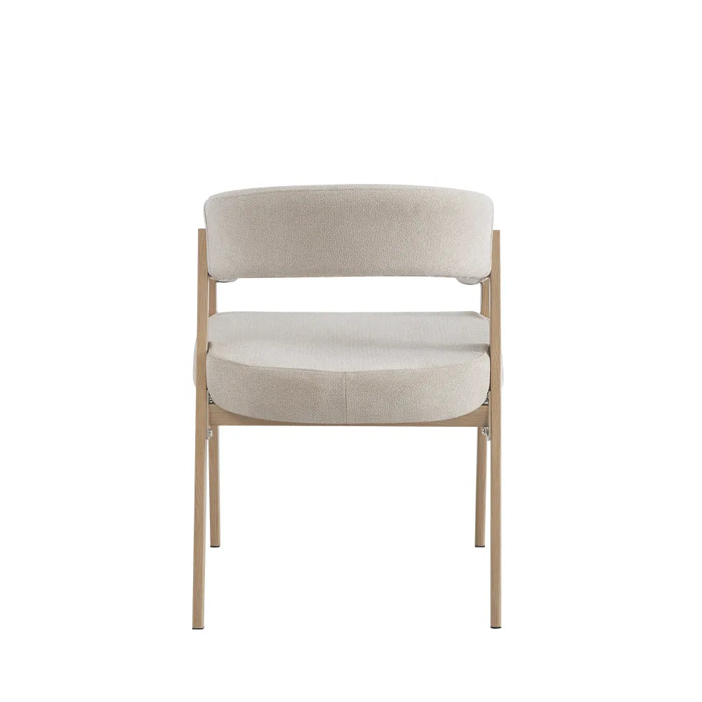 Chaise Alicia pieds Effet Chene Assises Grain moka
