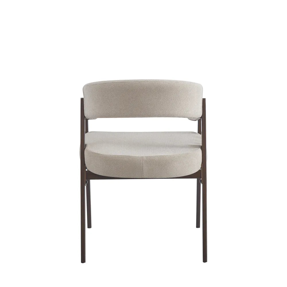 Chaise Alicia pieds Effet Noyer Assises Grain moka