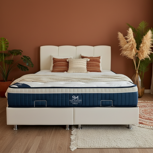 Lit Coffre Celia Velours Blanc Cassé