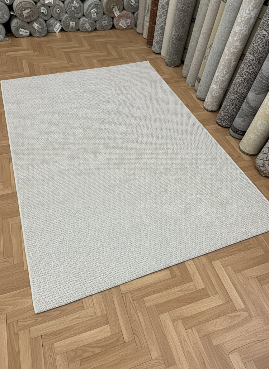 Tapis Mira crème Merinos – Effet Laine Bouclée