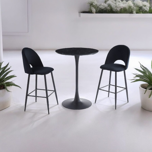 Table de bar Rosa noir marbre