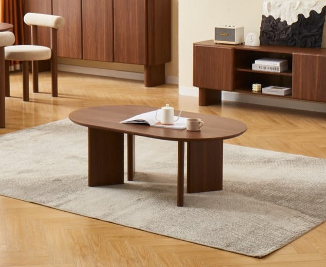 Table basse Numidia effet noyer 120x70x45 cm