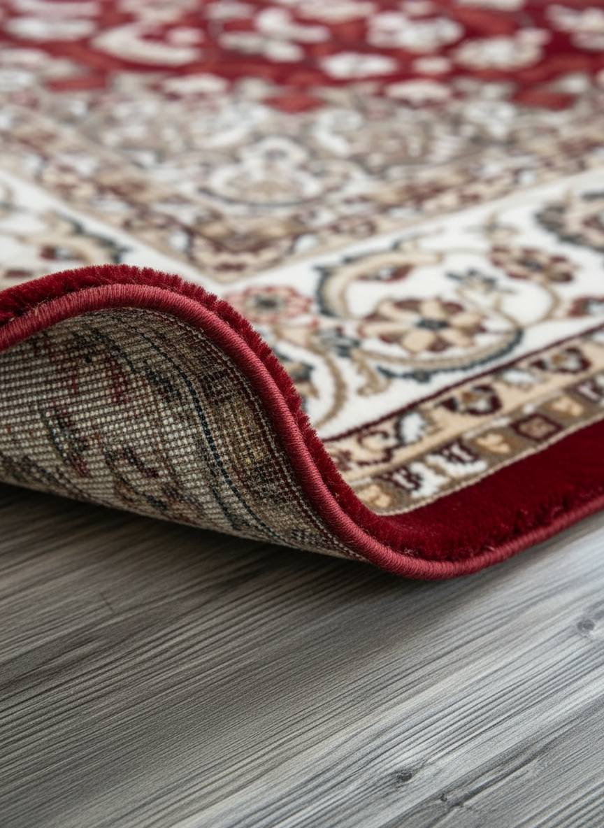 Tapis Dubai Merinos – Qualité Premium classique Rouge Médaillon orientale Vintage