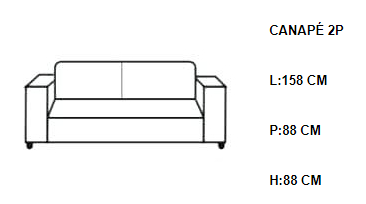 Canapé convertible 2 places Oran velours Beige