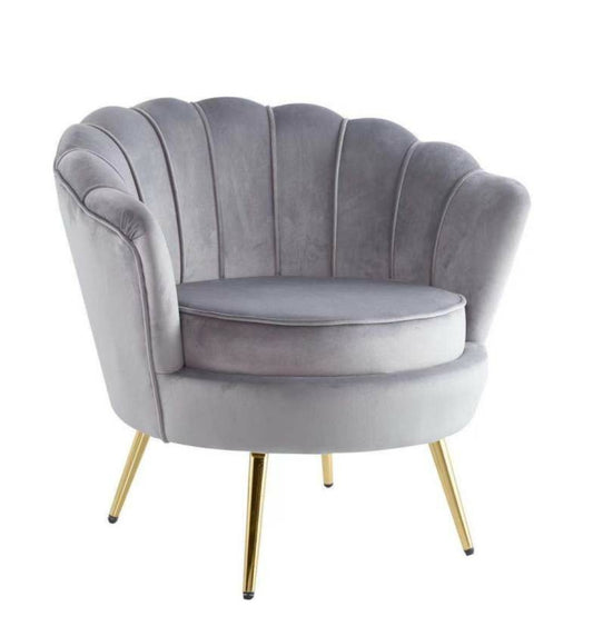 Fauteuil Quinconce Or velours gris