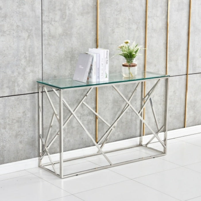 Console Geomag Argent verre trempé