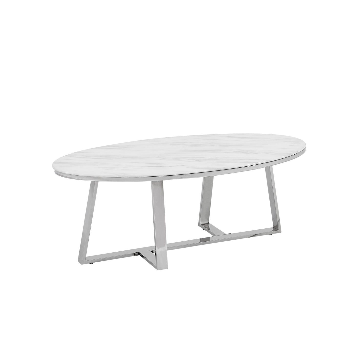 Table basse Dijeaux Argent Marbre Blanc