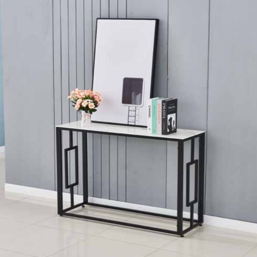 Console Sophie Noir Marbre blanc