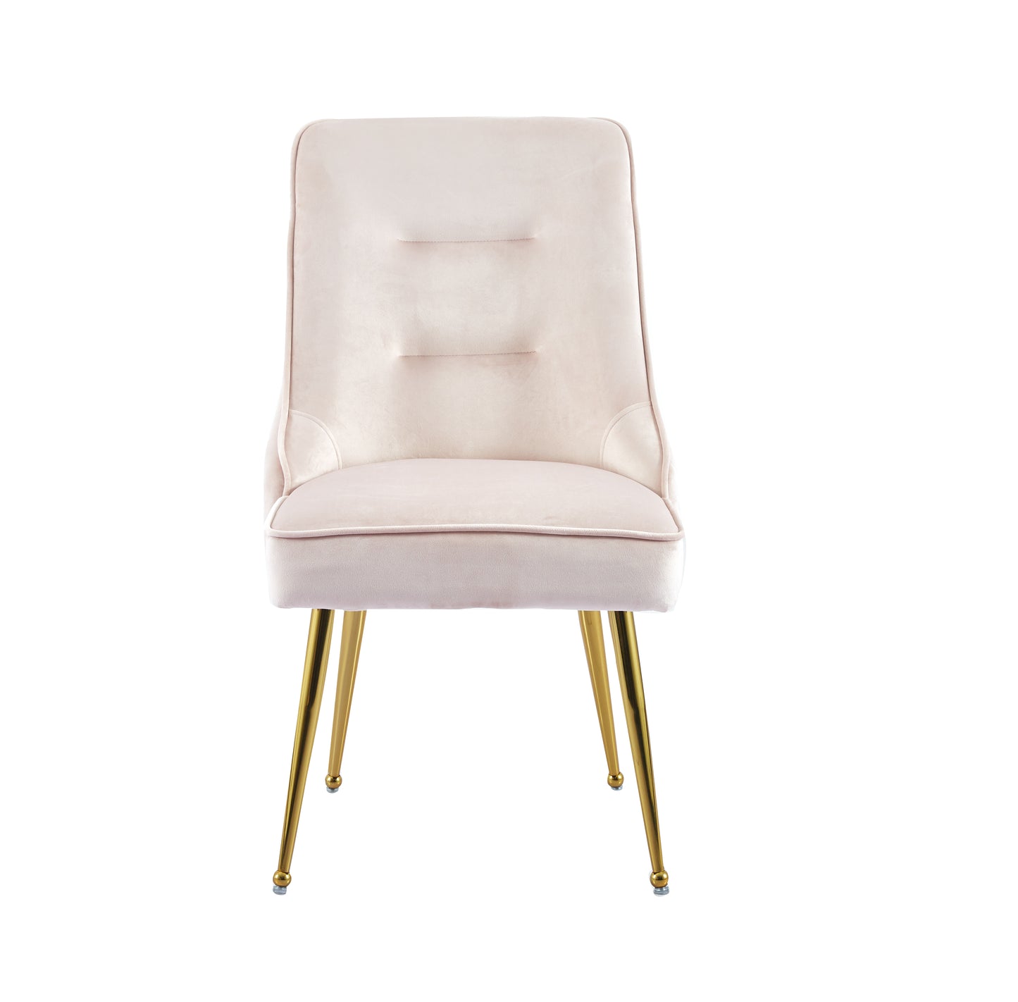 Chaise Zip Or velours rose