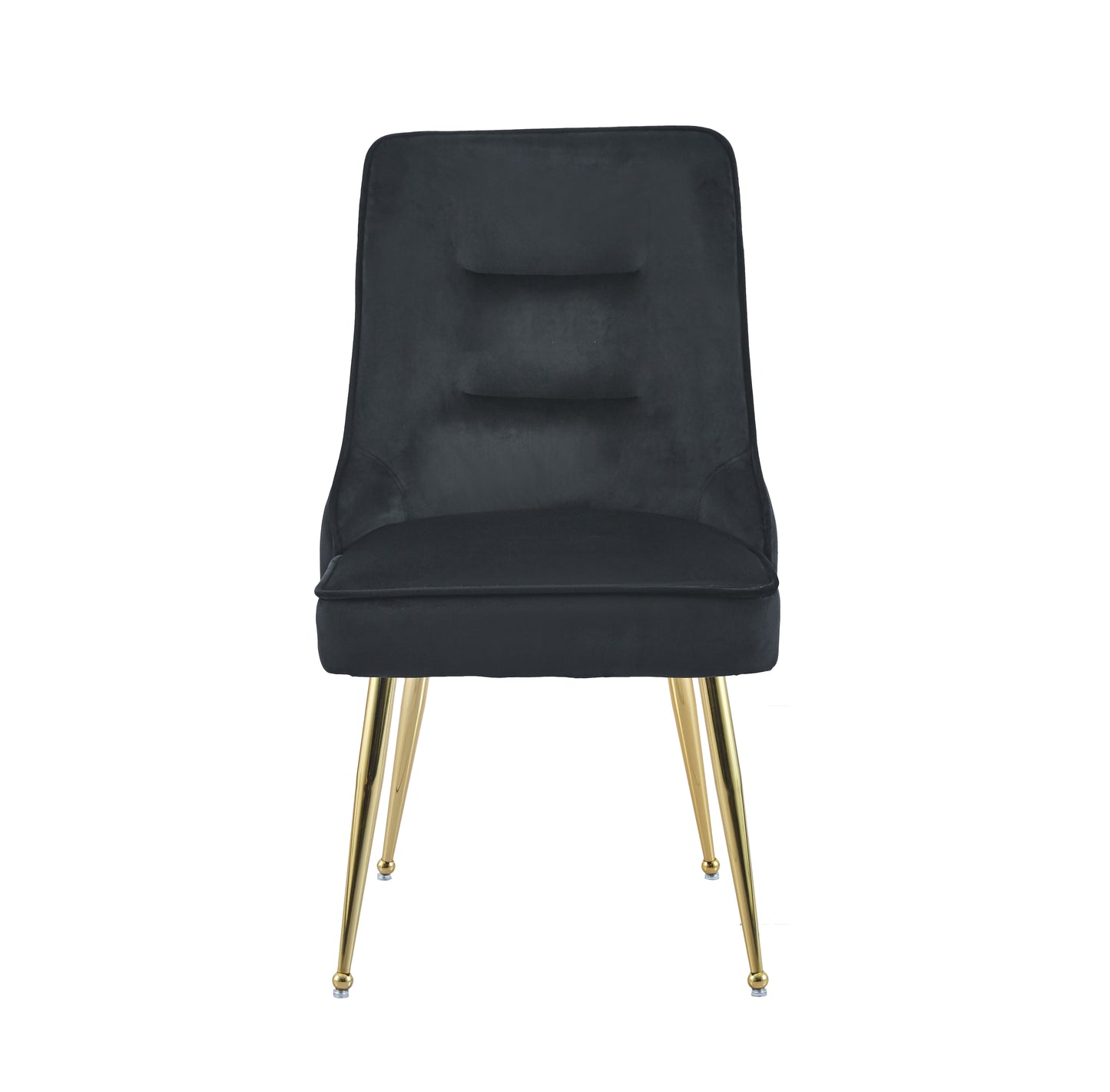 Chaise Zip Or velours noir