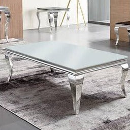 Table basse Nansouty Argent blanc