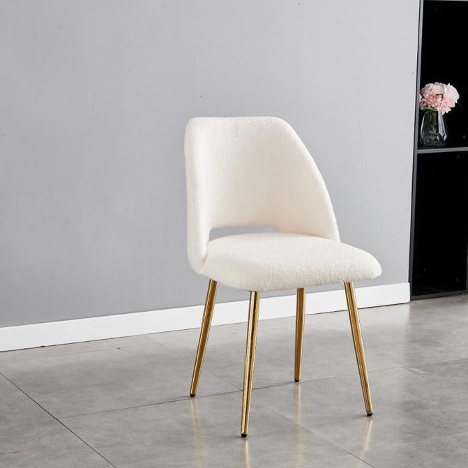 Chaise Tivoli Or Laine blanc